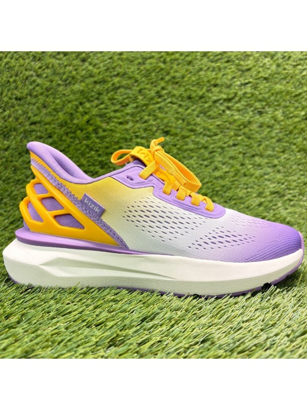 Kizik Athens 2 Womens Size 6D Purple Yellow Athletic Hands Free Shoes Sneakers
